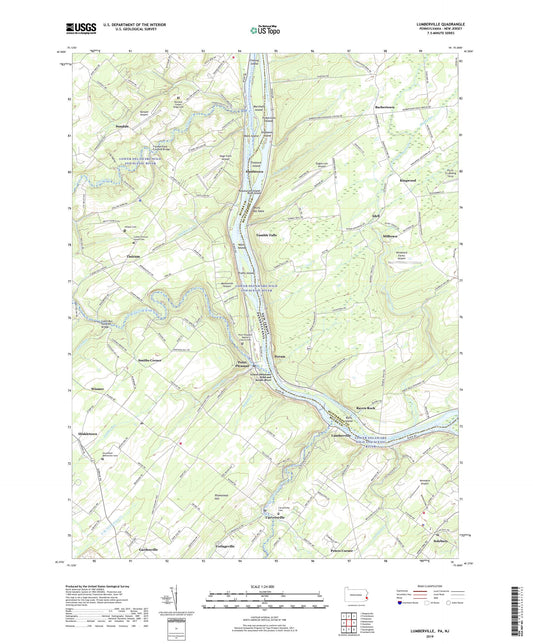 Lumberville Pennsylvania US Topo Map Image