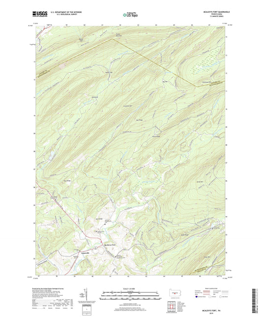 McAlevys Fort Pennsylvania US Topo Map Image