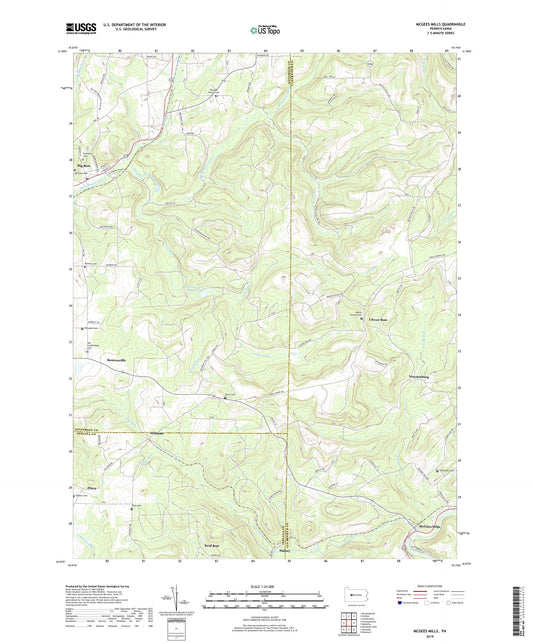 McGees Mills Pennsylvania US Topo Map Image
