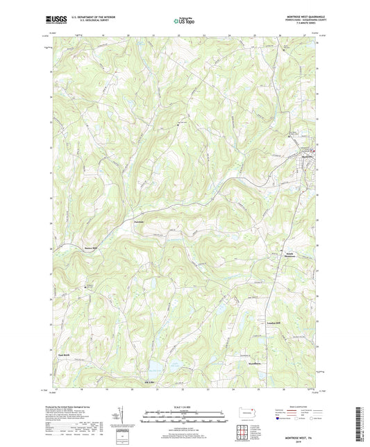 Montrose West Pennsylvania US Topo Map Image