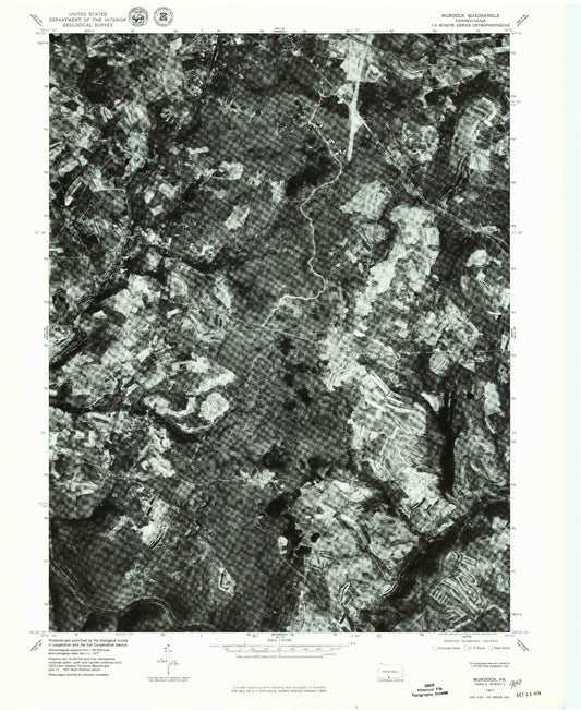 Classic USGS Murdock Pennsylvania 7.5'x7.5' Topo Map Image