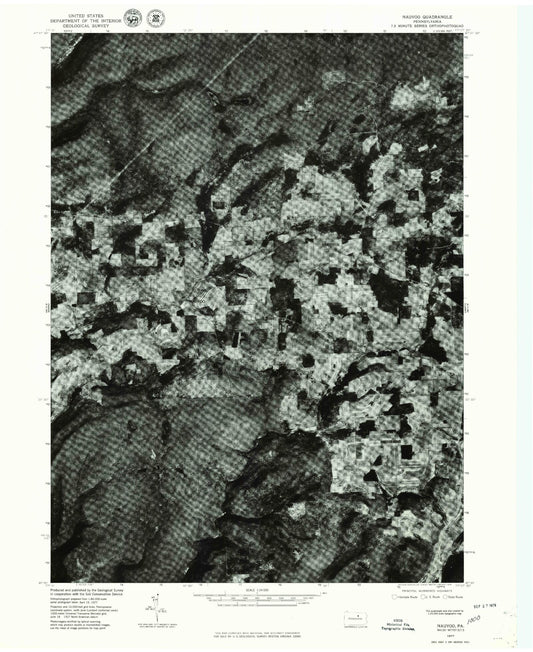 Classic USGS Nauvoo Pennsylvania 7.5'x7.5' Topo Map Image