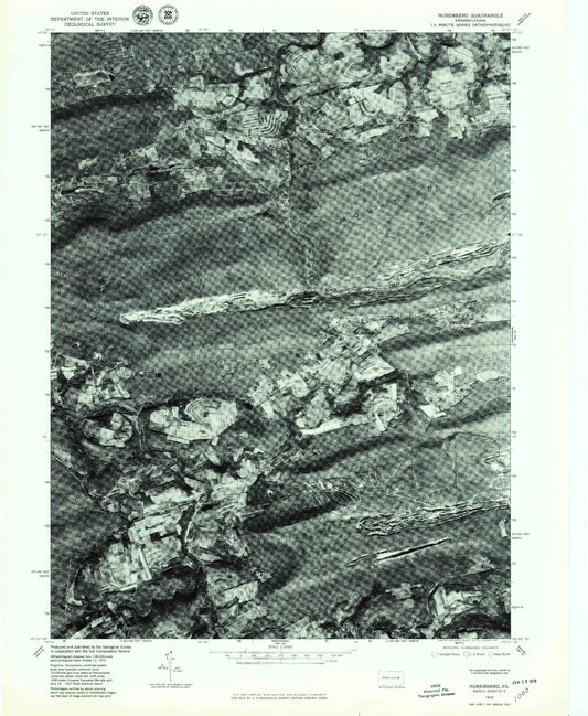 Classic USGS Nuremberg Pennsylvania 7.5'x7.5' Topo Map Image