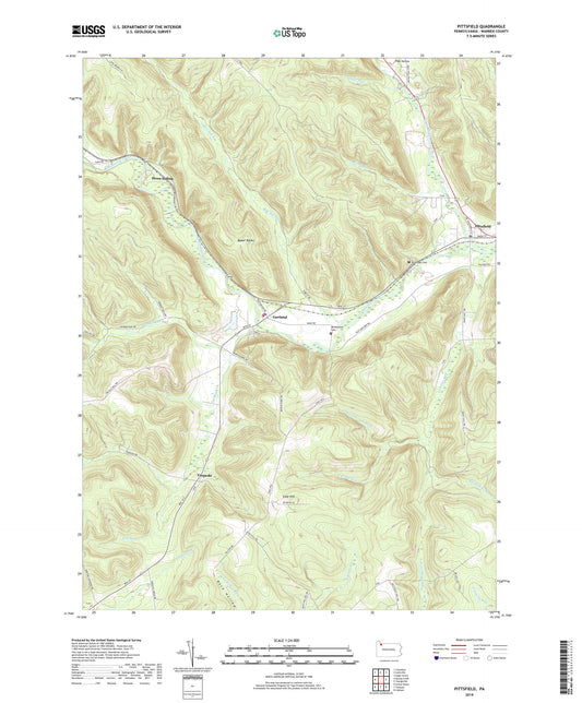 Pittsfield Pennsylvania US Topo Map Image