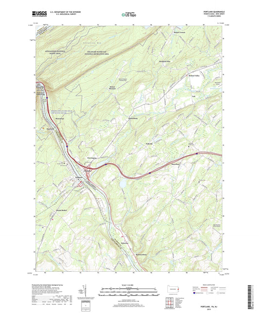 Portland Pennsylvania US Topo Map Image