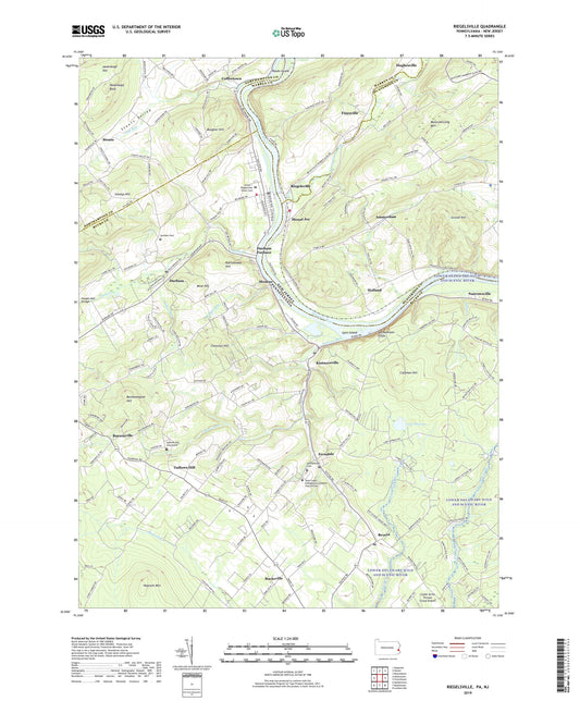 Riegelsville Pennsylvania US Topo Map Image