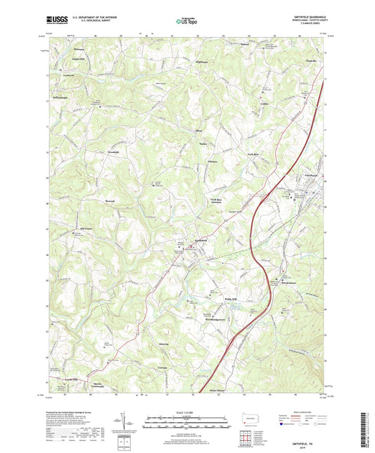 Smithfield Pennsylvania US Topo Map Image