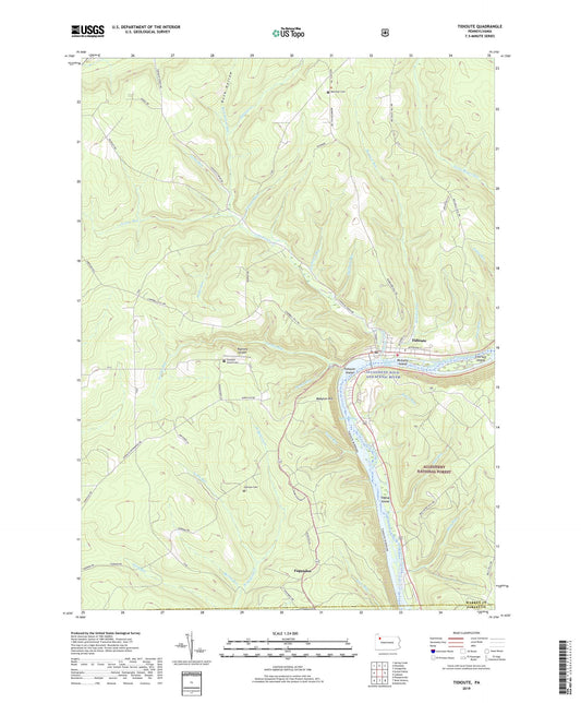 Tidioute Pennsylvania US Topo Map Image