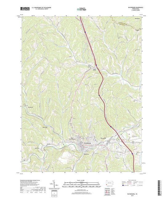 Waynesburg Pennsylvania US Topo Map Image