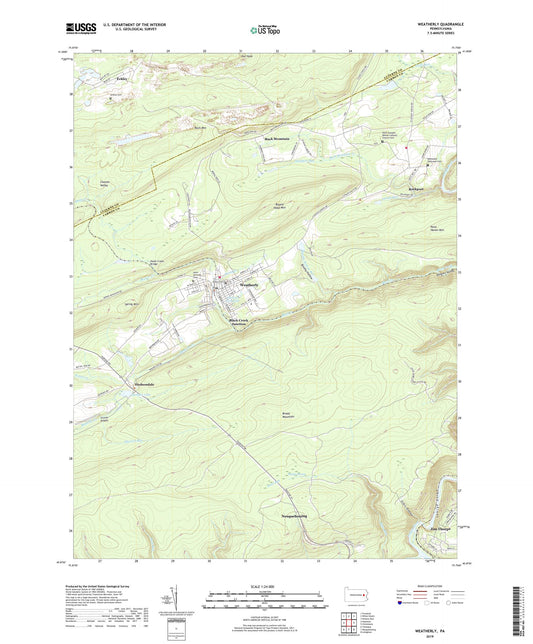 Weatherly Pennsylvania US Topo Map Image