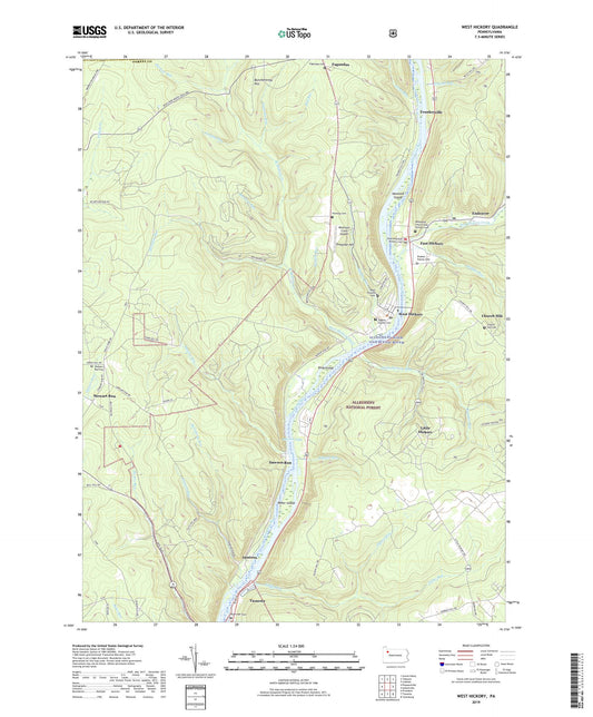 West Hickory Pennsylvania US Topo Map Image