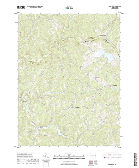 Wind Ridge Pennsylvania US Topo Map Image
