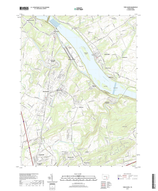 York Haven Pennsylvania US Topo Map Image