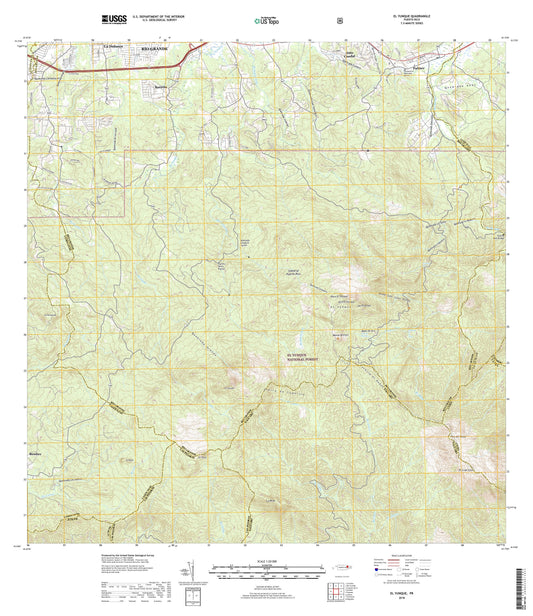 El Yunque Puerto Rico US Topo Map Image