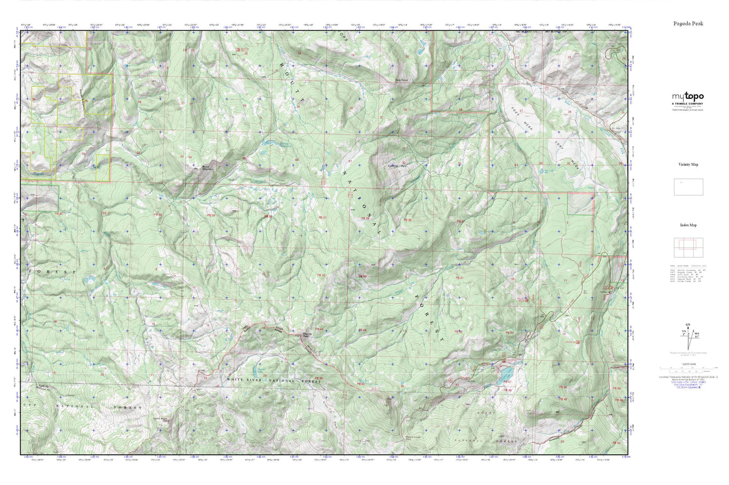 Pagoda Peak MyTopo Explorer Series Map Image