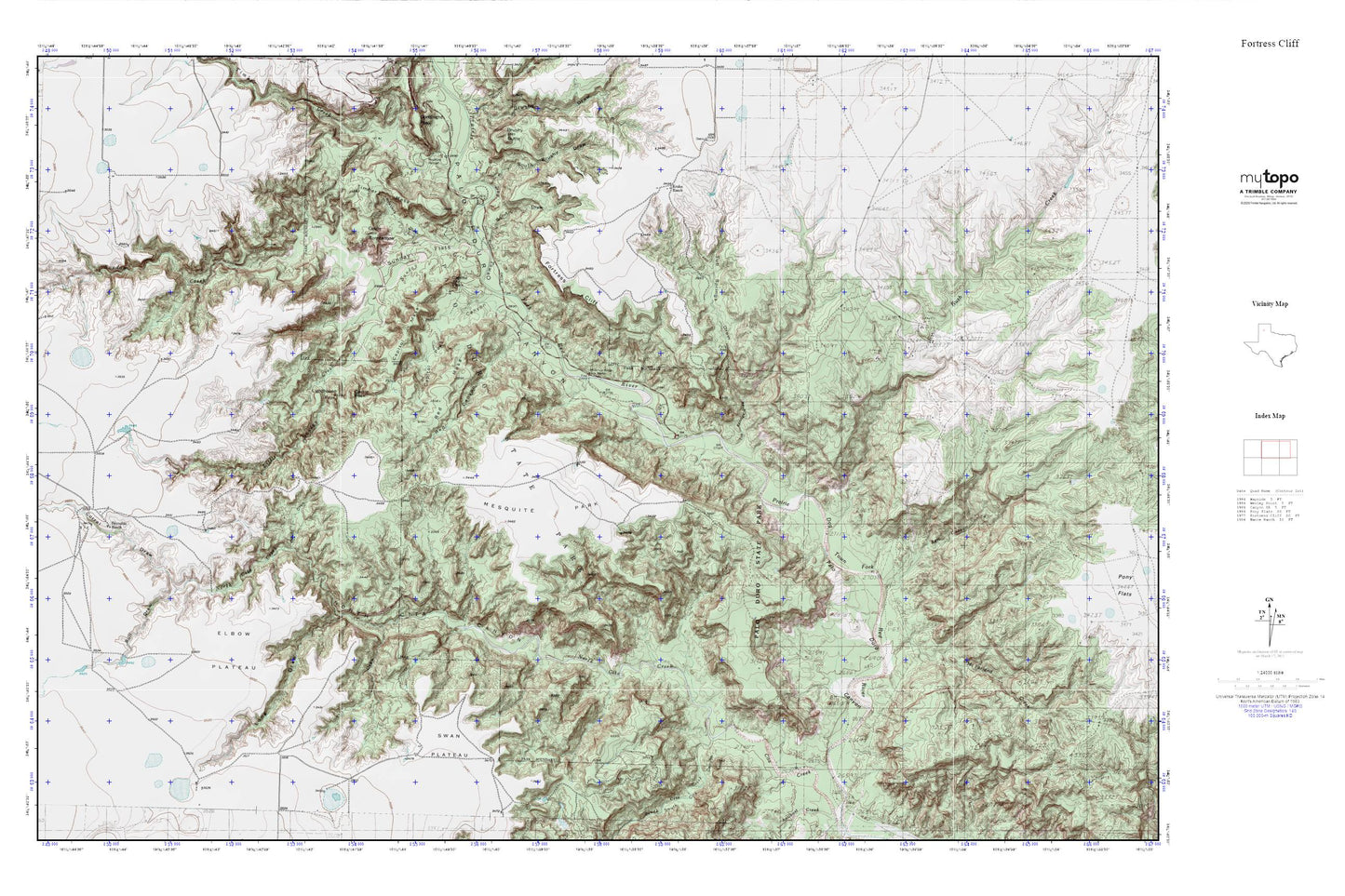 Palo Duro Canyon MyTopo Explorer Series Map Image