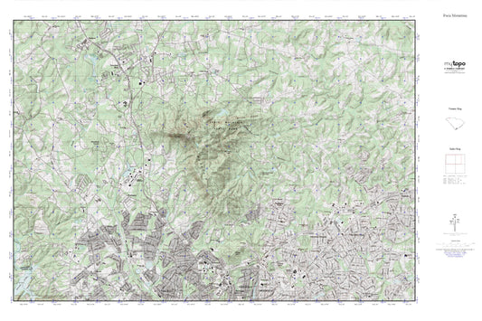 Paris Mountain MyTopo Explorer Series Map Image