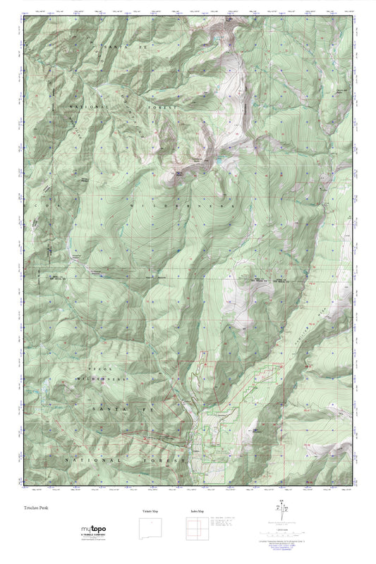 Pecos Wilderness MyTopo Explorer Series Map Image