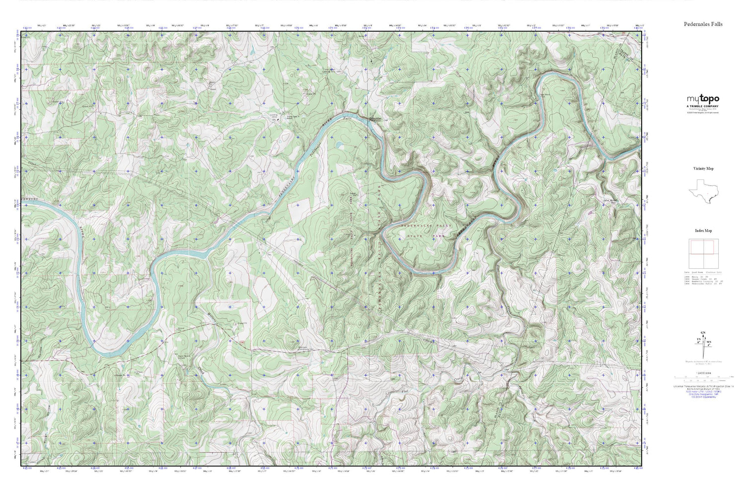 Pedernales Falls MyTopo Explorer Series Map Image