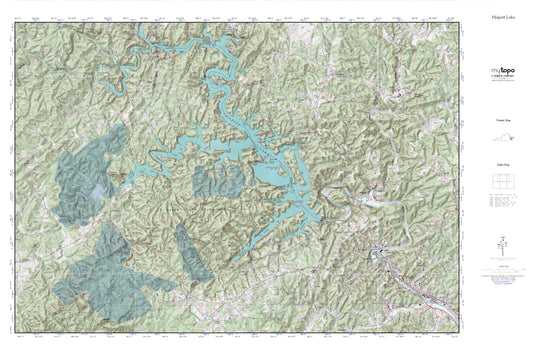 Philpott Lake MyTopo Explorer Series Map Image
