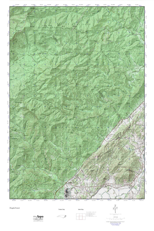 Pisgah Forest MyTopo Explorer Series Map Image