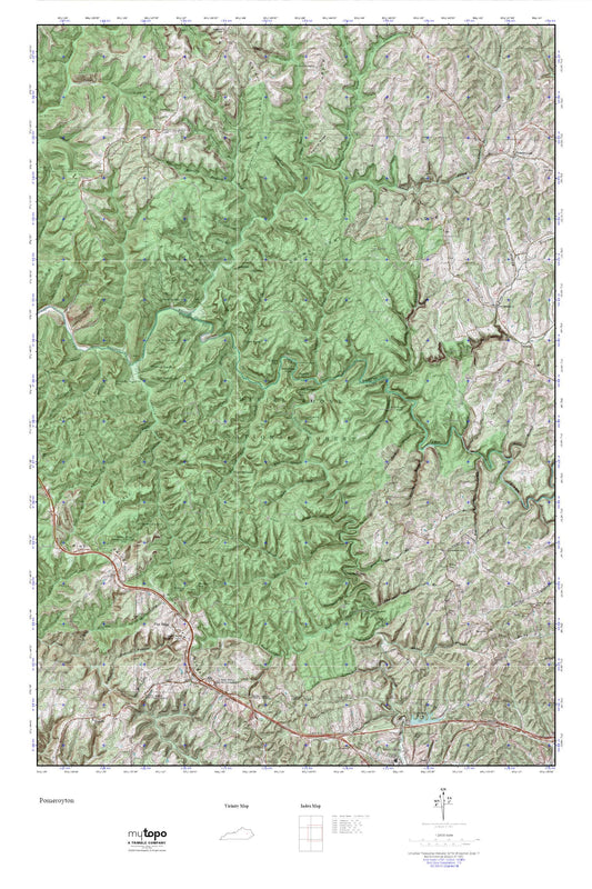 Pomeroyton MyTopo Explorer Series Map Image
