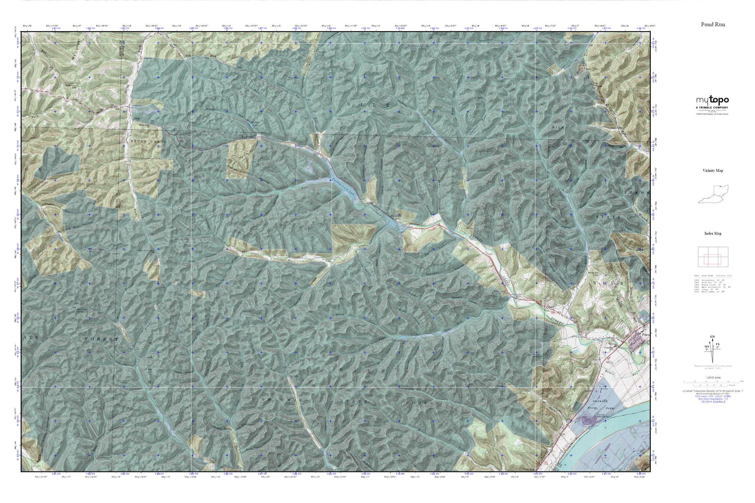 Pond Run MyTopo Explorer Series Map Image