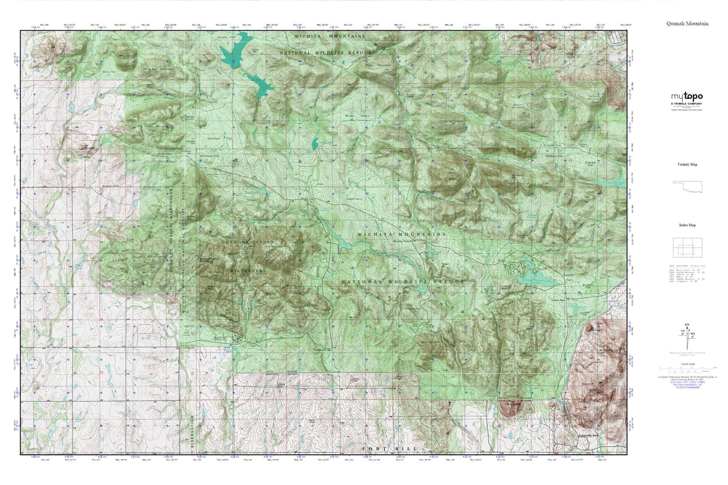Quanah Mountain MyTopo Explorer Series Map Image