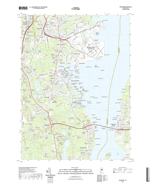 Wickford Rhode Island US Topo Map Image