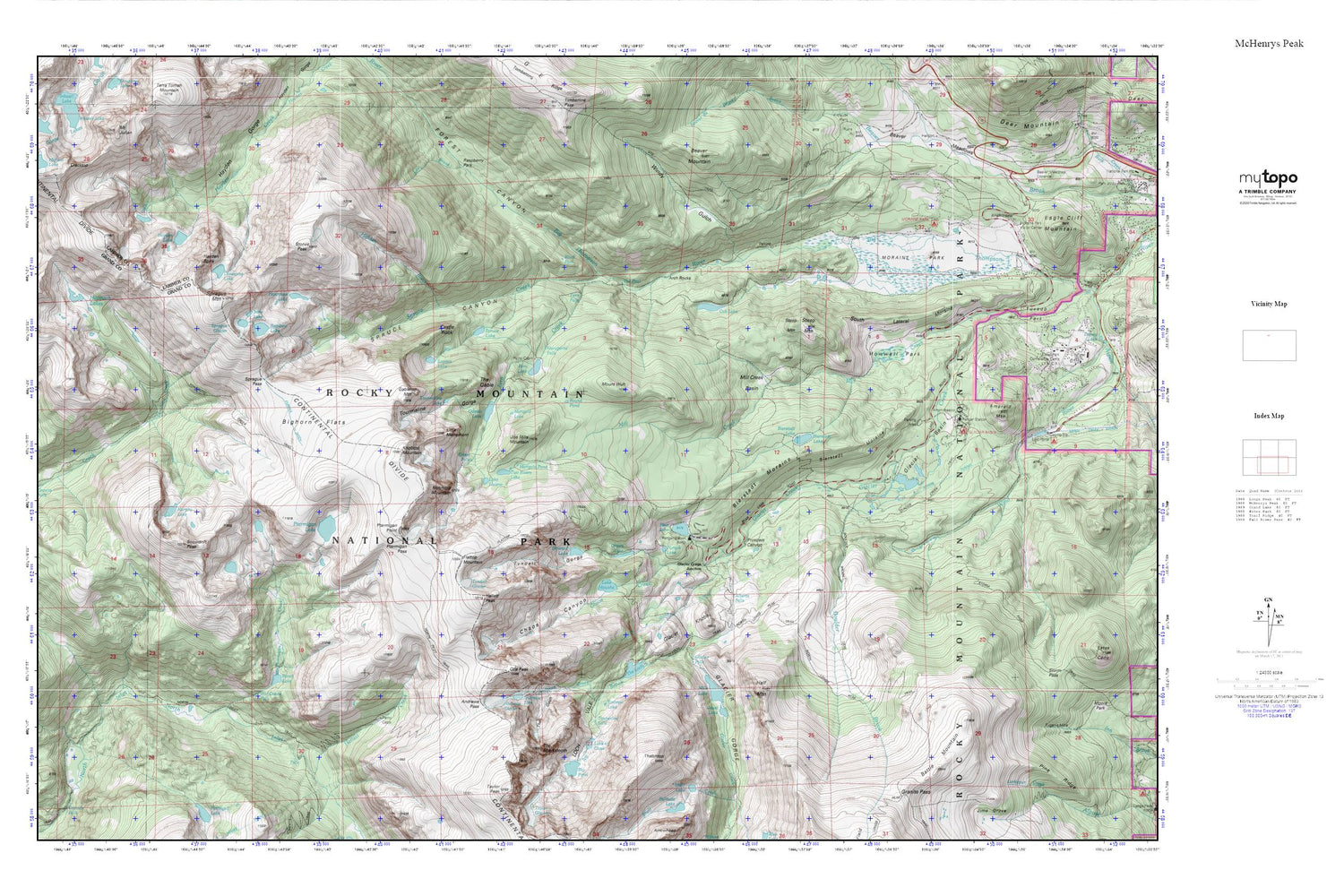 RMNP MyTopo Explorer Series Map Image