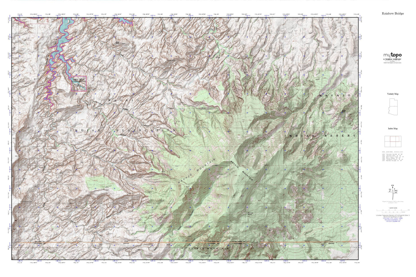 Rainbow Bridge MyTopo Explorer Series Map Image