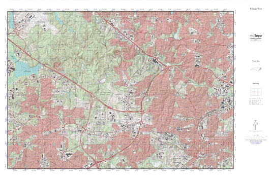 Raleigh West MyTopo Explorer Series Map Image