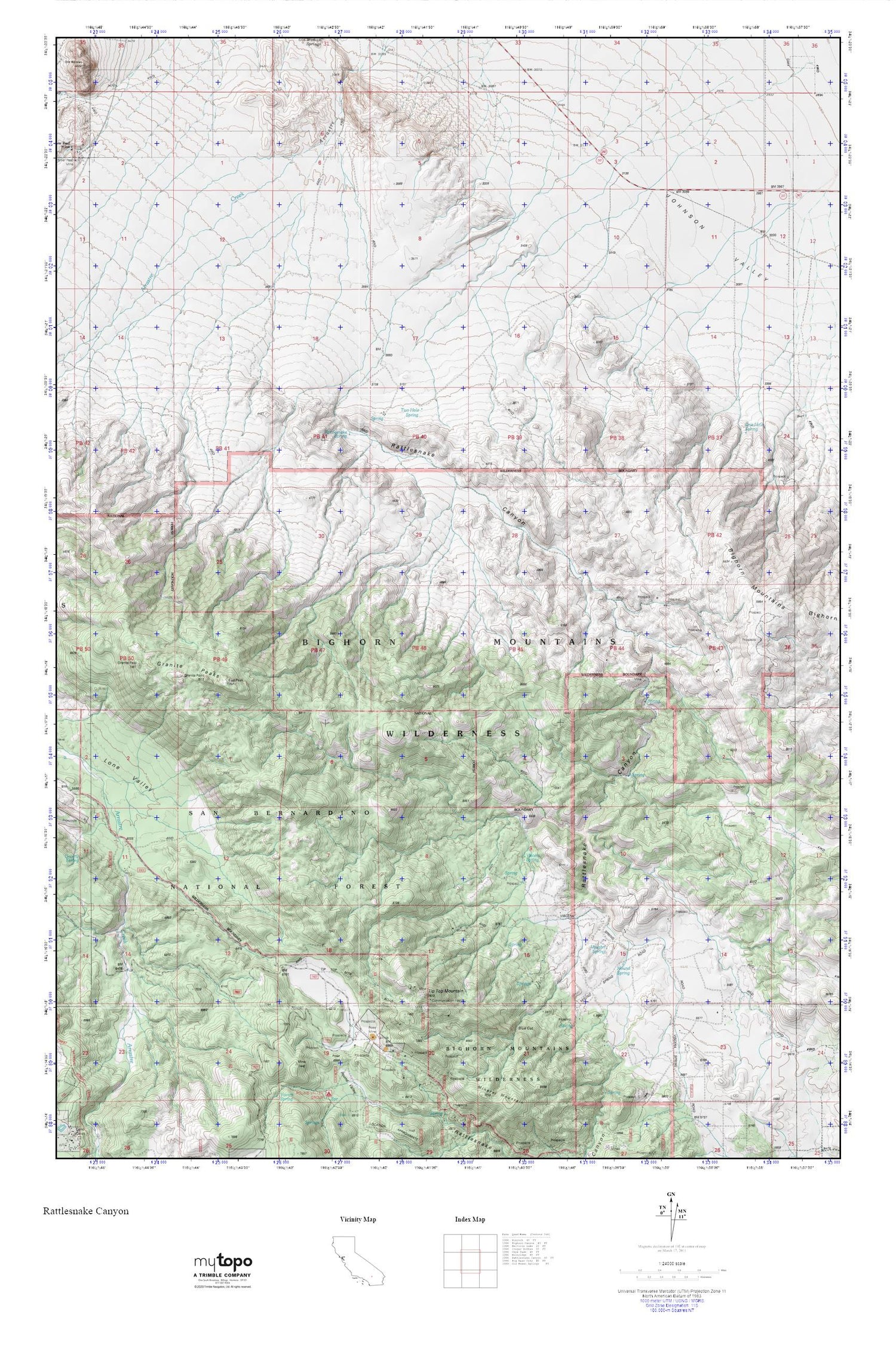 Rattlesnake Canyon MyTopo Explorer Series Map Image