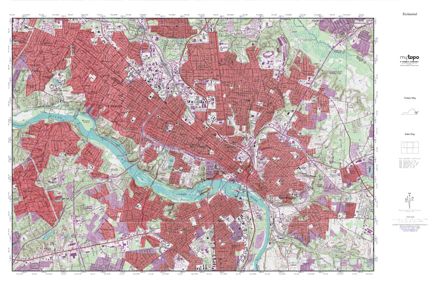 Richmond MyTopo Explorer Series Map Image