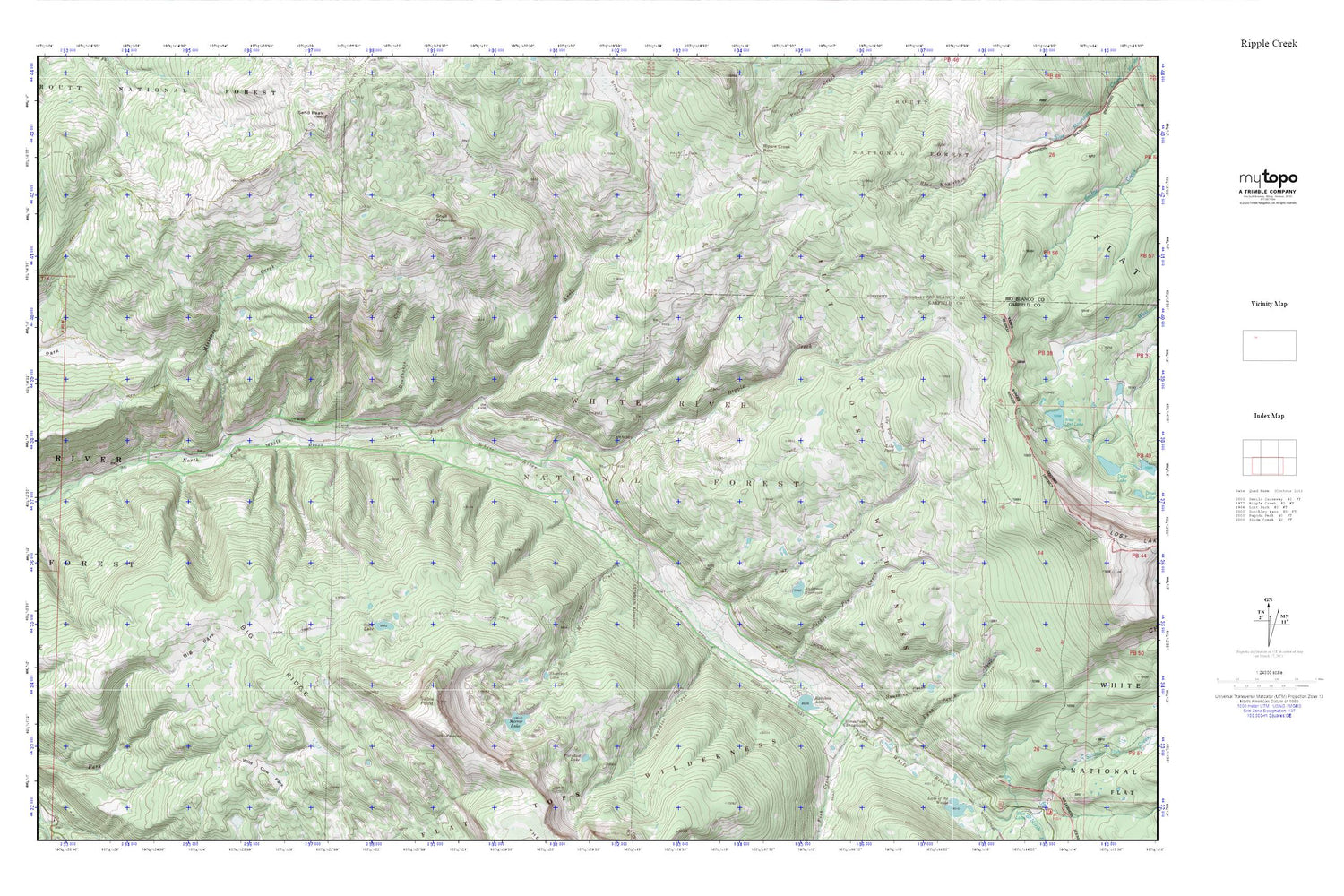 Ripple Creek MyTopo Explorer Series Map Image