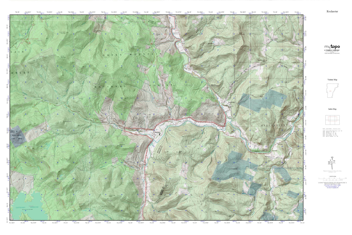Rochester MyTopo Explorer Series Map Image