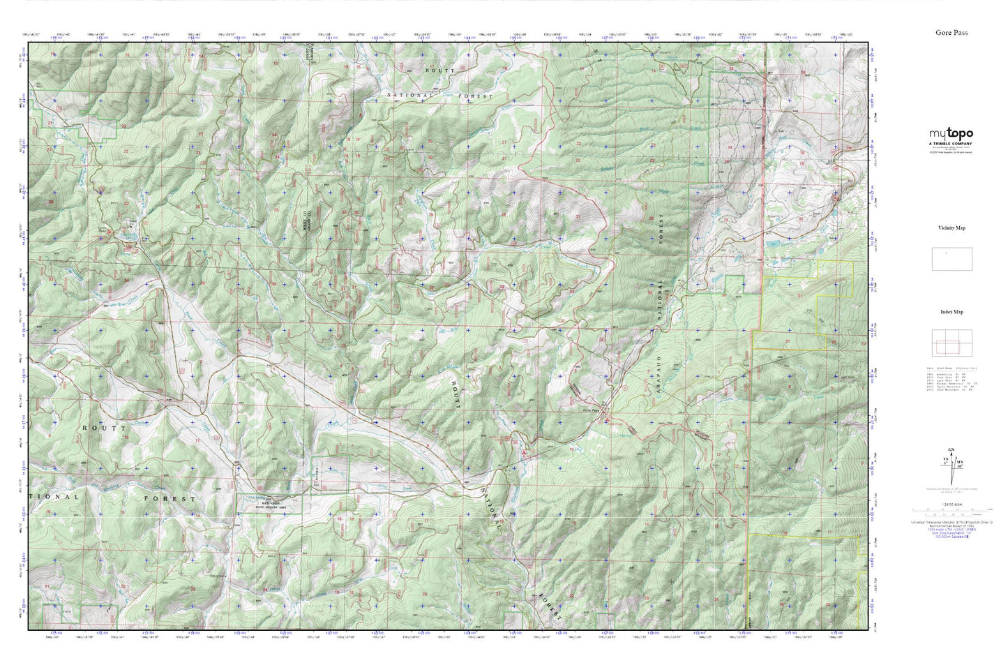Rock Creek-Tepee Creek MyTopo Explorer Series Map Image