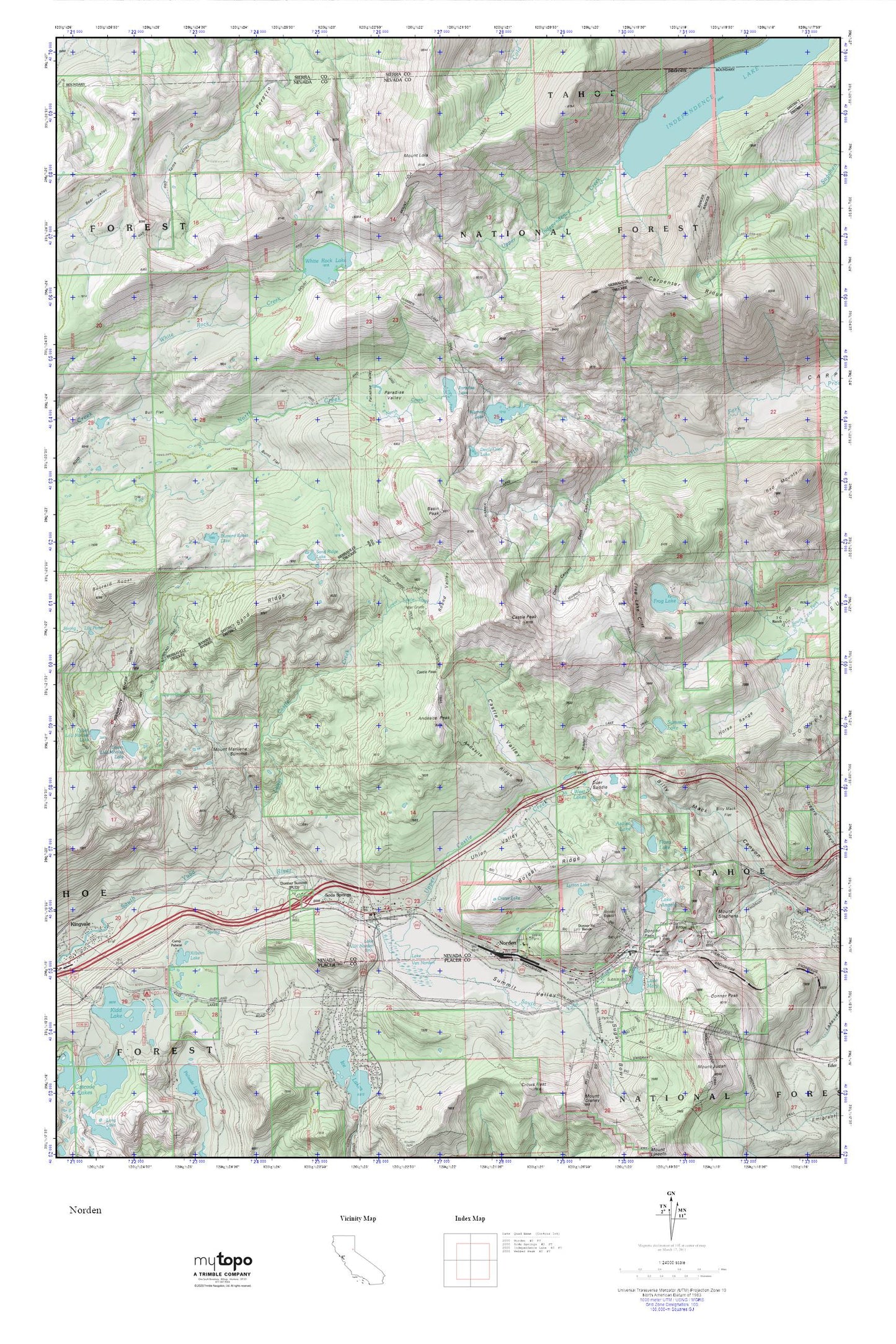 Round Valley MyTopo Explorer Series Map Image