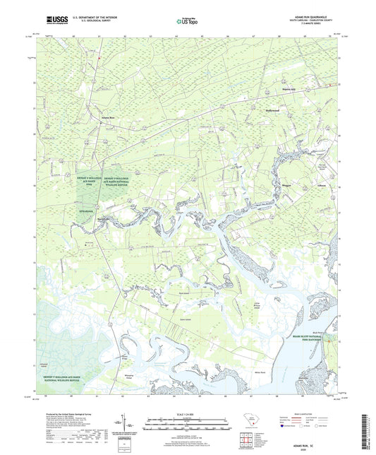 Adams Run South Carolina US Topo Map Image