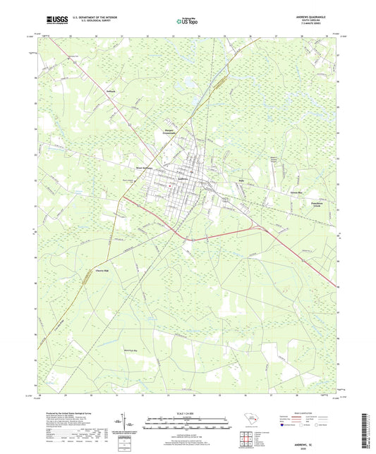 Andrews South Carolina US Topo Map Image