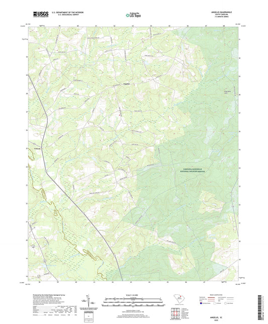 Angelus South Carolina US Topo Map Image