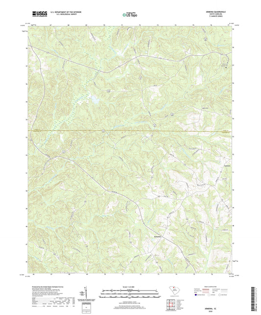 Armenia South Carolina US Topo Map Image