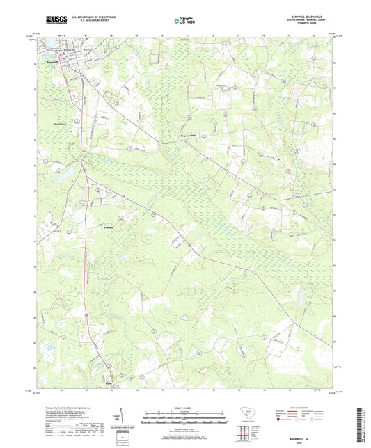 Barnwell South Carolina US Topo Map Image