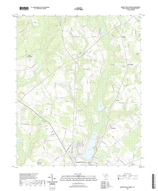Bennettsville North South Carolina US Topo Map Image
