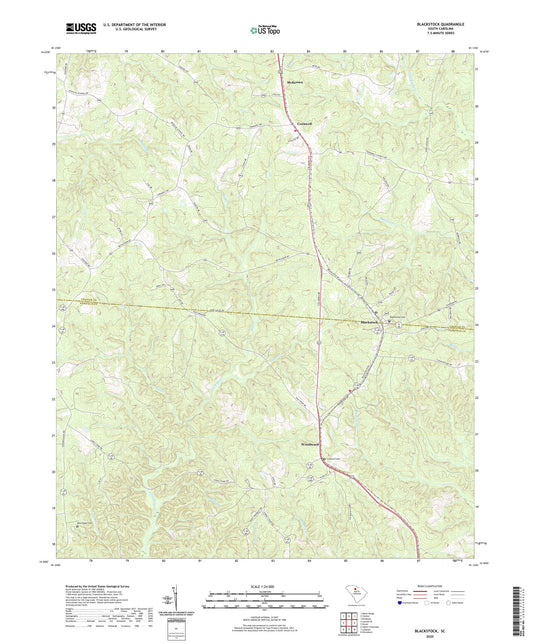 Blackstock South Carolina US Topo Map Image