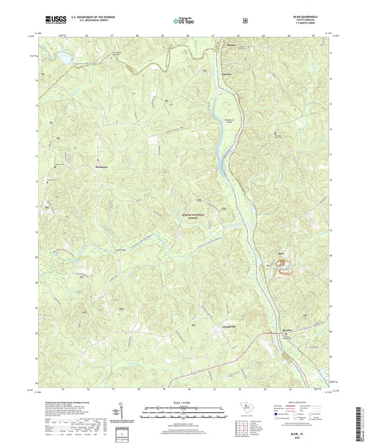 Blair South Carolina US Topo Map Image