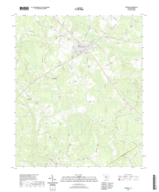 Bowman South Carolina US Topo Map Image