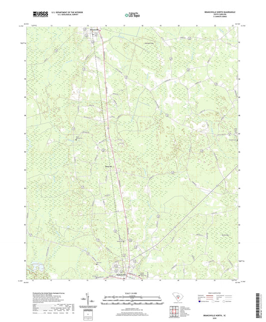 Branchville North South Carolina US Topo Map Image
