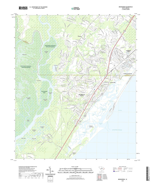 Brookgreen South Carolina US Topo Map Image