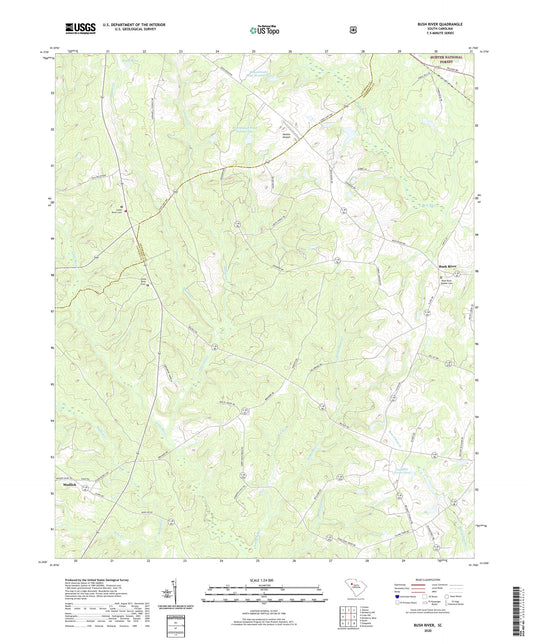 Bush River South Carolina US Topo Map Image